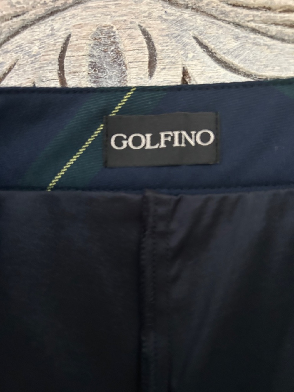 Golfino Women's Navy and Green Plaid Mini Skirt - Picture 4 of 13